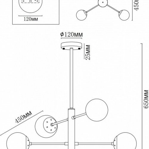 Потолочная люстра MyFar Solve MR1330-4P