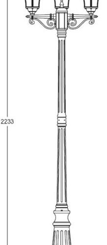 Наземный фонарь Oasis Light ASTORIA 1 S 91309SB Gb