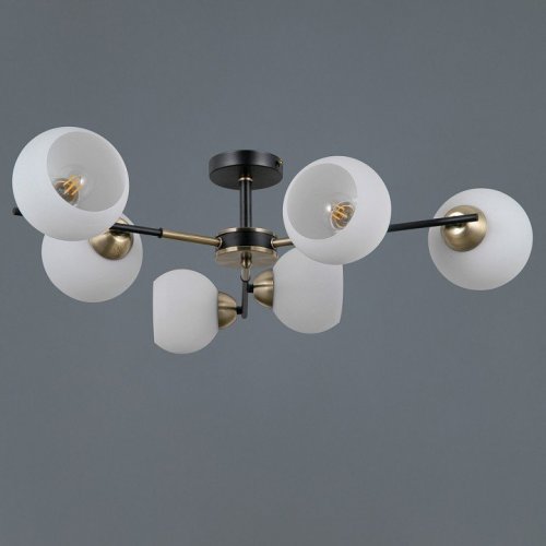 Потолочная люстра Illumico IL0469-6CSQ-24 BK AB LIBRA Потолочная люстра Illumico IL0469-6CSQ-24 BK AB LIBRA