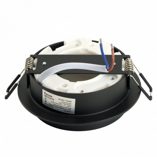 Светильник встраиваемый Feron DL507 потолочный GX53 черный круг 51349