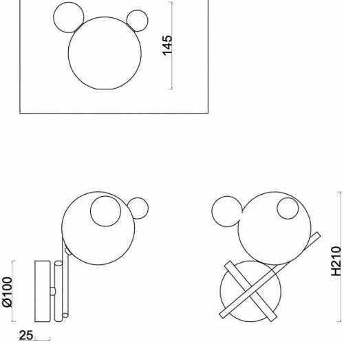 Бра Freya Flaty FR5374WL-01BS