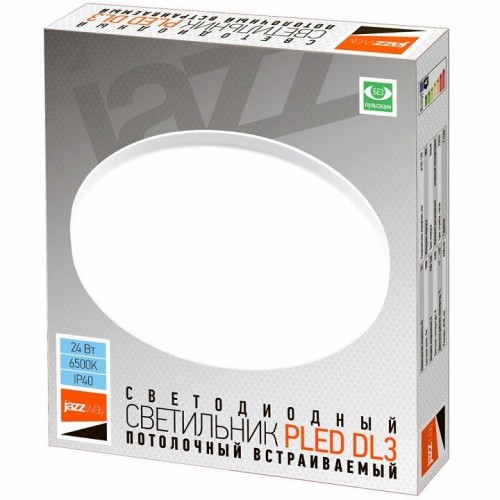 Встраиваемый светильник Jazzway  PLED DL3 24w 6500K IP20 WH