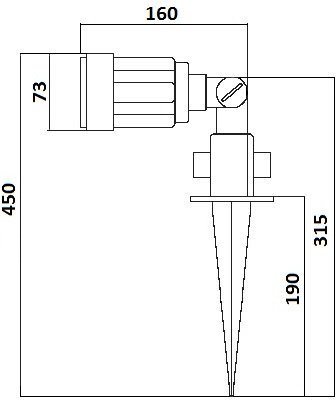 Грунтовый светильник HUMBERG 12600 Bl