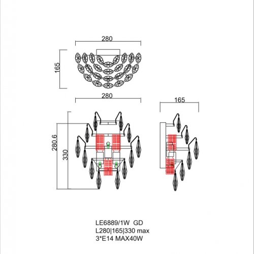 Бра Adriana LE6889/1W CH