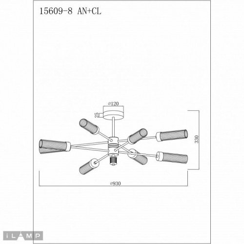 Потолочная люстра Evolution 15609-8 AN+CL