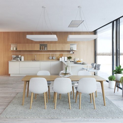 Подвесной светодиодный светильник Geometria ЭРА Quadro SPO-164-W-40K-110 110Вт 4000К белый Б0050588