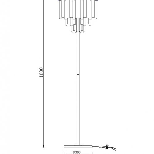 Торшер Ophelia LE3058/1F CH