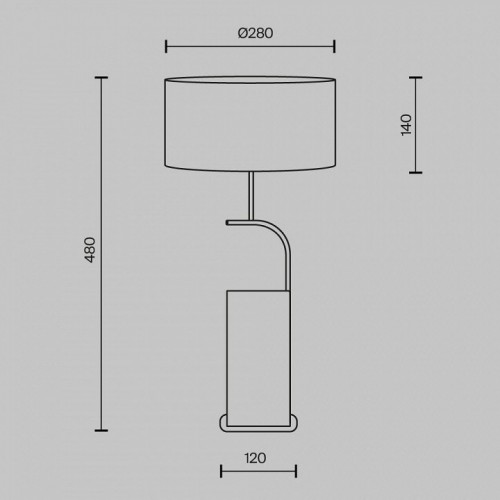 Интерьерная настольная лампа Maytoni Glamping MOD437TL-02B