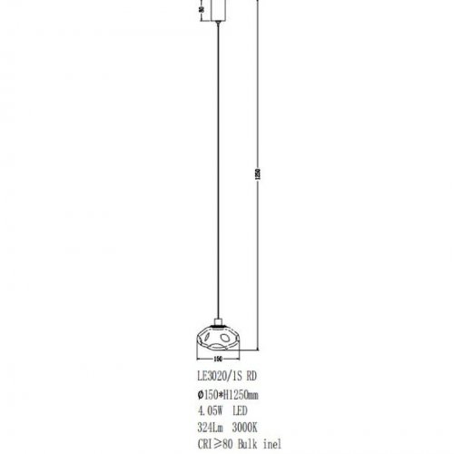 Подвесной светильник Magic LE3020/1S RD