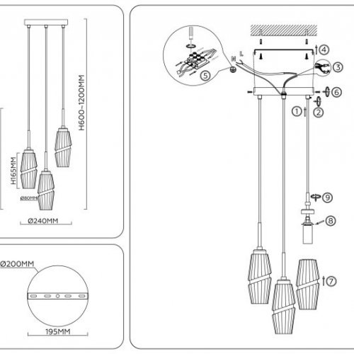 Подвесной светильник High Light LH55210