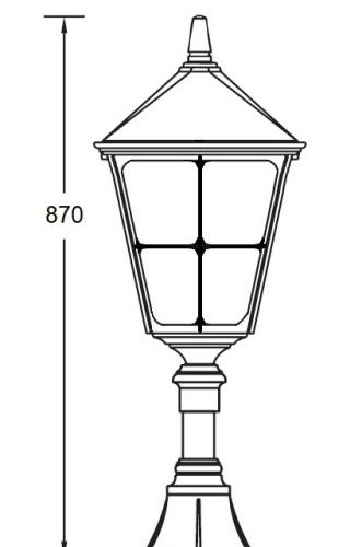 Наземный фонарь QUADRO XXL 79904XXL/G Bl