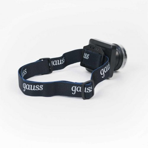 Налобный светодиодный фонарь Gauss аккумуляторный 60х70 100 лм GF401