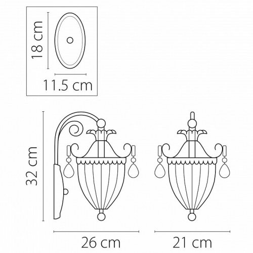 Бра Osgona SCHON 790611 Бра Osgona SCHON 790611