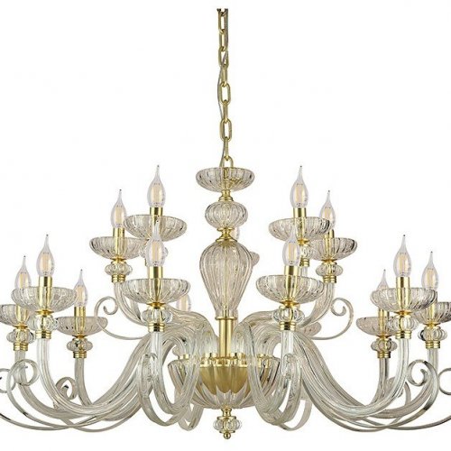 Подвесная люстра Newport ANNETTE 8620+5/C mat.soft gold clear