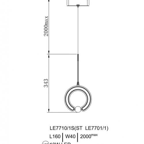 Подвесной светильник Ani LE7710/1S Gold