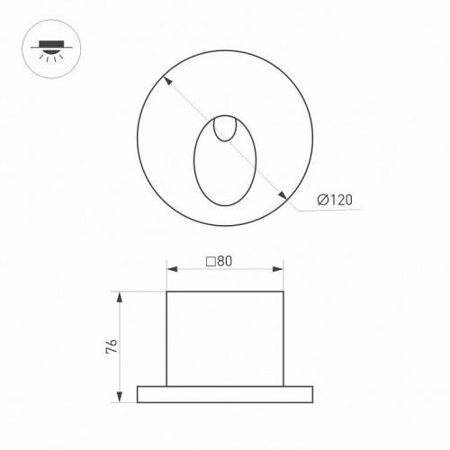 Встраиваемый светильник Arlight LT-TIE 050872