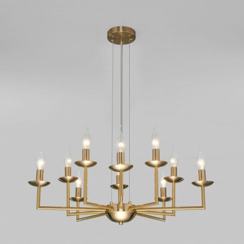Подвесная люстра Eurosvet Cariso 60150/10 латунь Подвесная люстра Eurosvet Cariso 60150/10 латунь