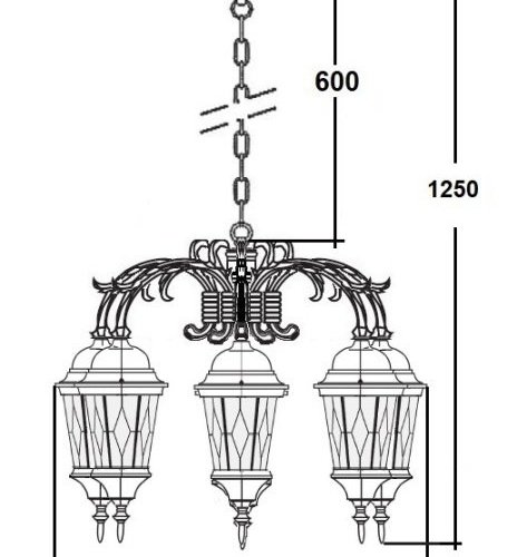 Уличный светильник подвесной ASTORIA 2M 91470M/6/16 cover Gw ромб