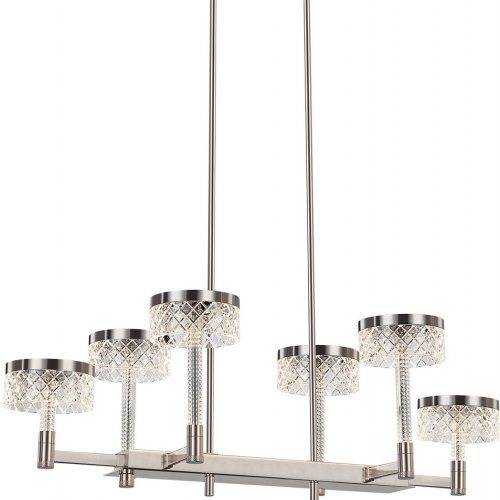 Подвесная люстра DeLight Collection Diamond cut MD21020075-6B satin nickel Подвесная люстра DeLight Collection Diamond cut MD21020075-6B satin nickel