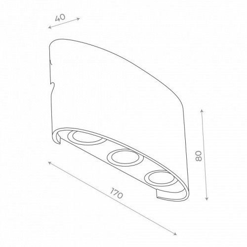 Уличный настенный светодиодный светильник ST Luce Bisello SL089.501.06