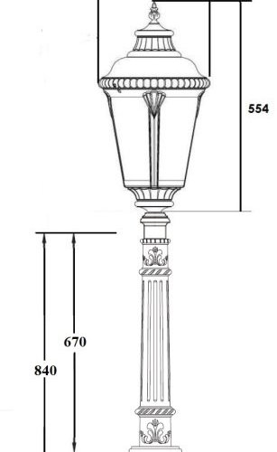 Наземный фонарь Oasis Light MUNICH 2М 79757M E10 Bl Наземный фонарь Oasis Light MUNICH 2М 79757M E10 Bl
