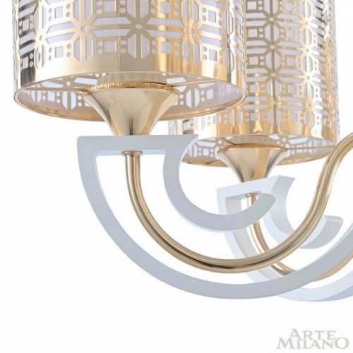 Подвесная люстра Arte Milano Florentia-8857 308857/8 Wh/Gd Подвесная люстра Arte Milano Florentia-8857 308857/8 Wh/Gd