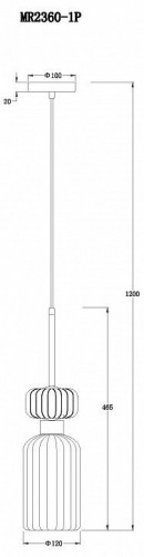 Подвесной светильник MyFar Aubrey MR2360-1P