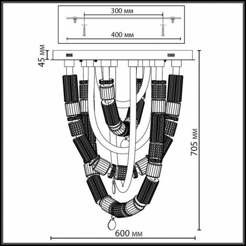 Потолочная люстра Collier 5455/80CL Потолочная люстра Collier 5455/80CL