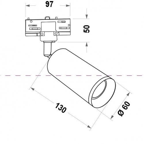 Трековый светильник Maytoni Technical Focus TR028-3-GU10-W