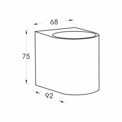 Уличный настенный светильник Uniel UUL-P51A 6W/GU10 IP65 BLACK UL-00010510