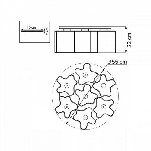 Потолочная люстра Lightstar Nubi 802070 Потолочная люстра Lightstar Nubi 802070