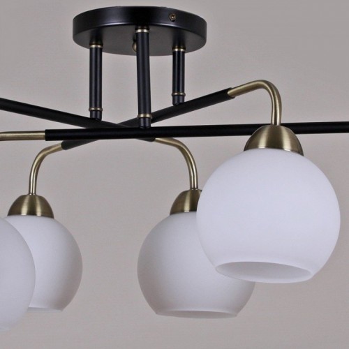 Потолочная люстра Illumico IL0252-6CSQ-79 BK AB Потолочная люстра Illumico IL0252-6CSQ-79 BK AB