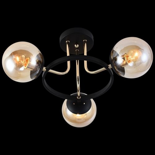 Потолочная люстра Reluce 01344-0.3-03 BK+FGD Потолочная люстра Reluce 01344-0.3-03 BK+FGD