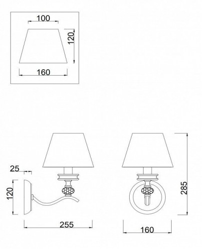 Бра Freya Alessandra FR2016WL-01BZ