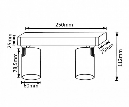 Спот Crystal Lux CLT 017CW2 L250 BL Спот Crystal Lux CLT 017CW2 L250 BL
