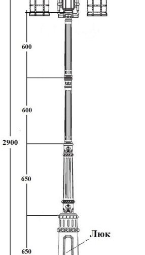 Наземный фонарь BARSELONA 81210B 10 E7 down Gb