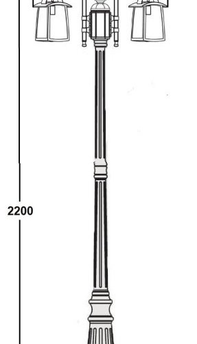 Наземный фонарь Oasis Light FRANKFURT I 27369ACl 10 Bl