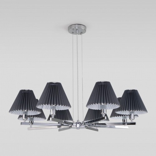 Подвесная люстра Eurosvet Peony 60136/8 хром/графит Подвесная люстра Eurosvet Peony 60136/8 хром/графит