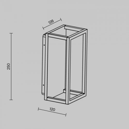 Настенный светильник уличный Frame O527WL-L12B3K