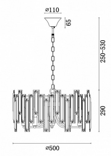 Подвесная люстра Freya Megan FR5085PL-05CH Подвесная люстра Freya Megan FR5085PL-05CH