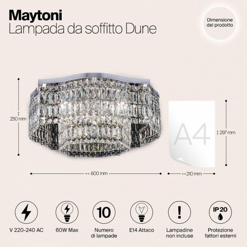 Потолочная люстра Maytoni Dune DIA005CL-10CH