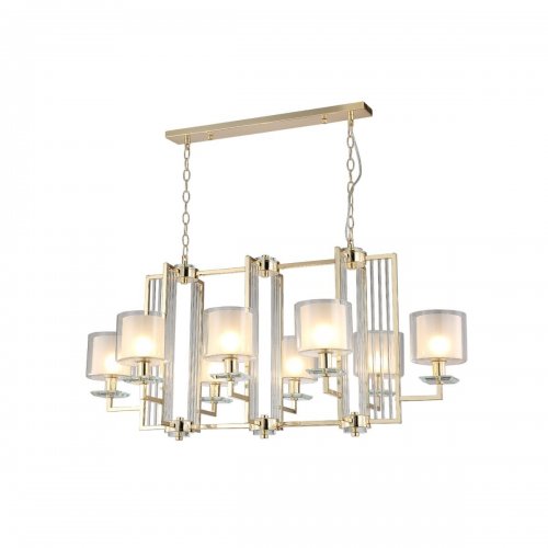 Подвесная люстра Crystal Lux Nicolas SP8 L1000 Gold/White Подвесная люстра Crystal Lux Nicolas SP8 L1000 Gold/White