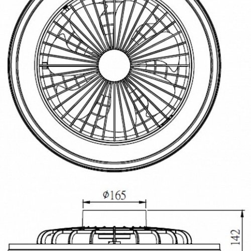 Светильник с вентилятором Mantra (люстры-вентиляторы) Gamer 7861