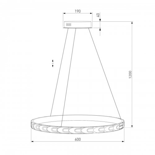 Подвесной светодиодный светильник Eurosvet Chain 90163/1 сатин-никель