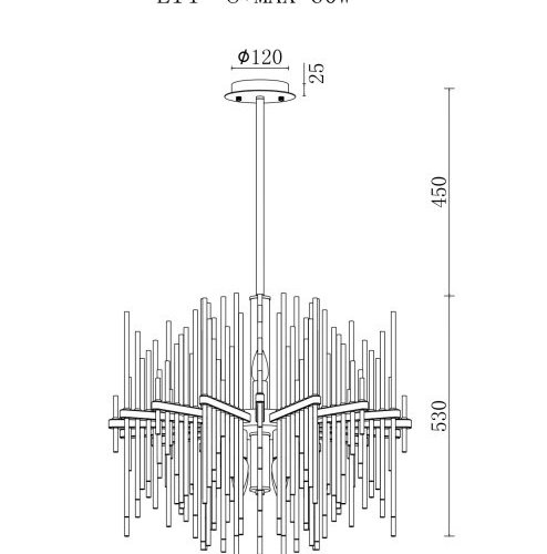 Потолочная люстра  92EL-YG60832-8P