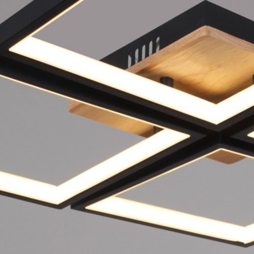 Потолочная люстра  78560-0.3-04 BK+WOOD