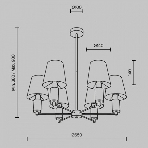 Потолочная люстра Lira MOD483PL-06BS
