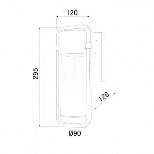 Уличный настенный светильник Elektrostandard Lab 35001/D черный a061043