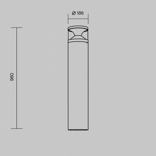 Наземный высокий светильник Maytoni Pyro O496FL-L21B3K2