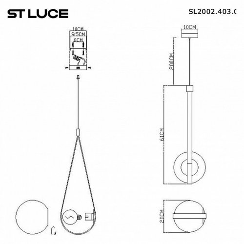 Подвесной светильник ST Luce Moonbag SL2002.403.01